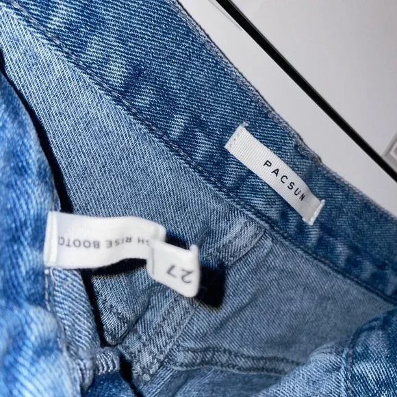 Women’s PacSun cargo high waist, blue jeans, size 27 - Picture 8 of 9